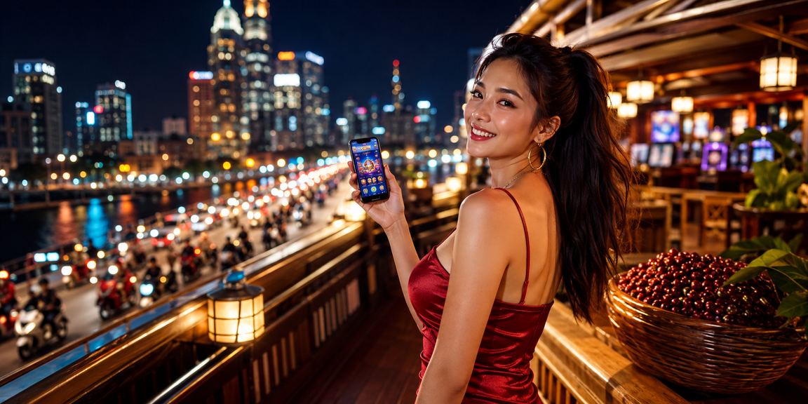 Người dùng tại TP.HCM dùng ứng dụng casino trên điện thoại tại quán cà phê