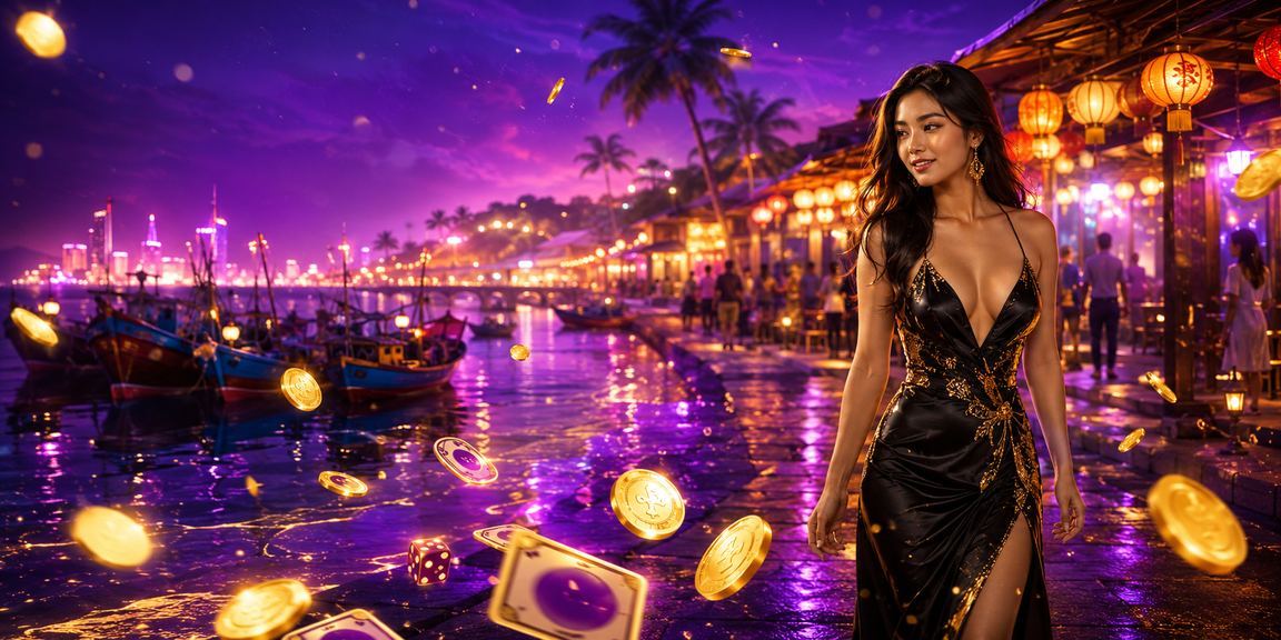 Người chơi thưởng thức card game tại chợ đêm Mũi Né